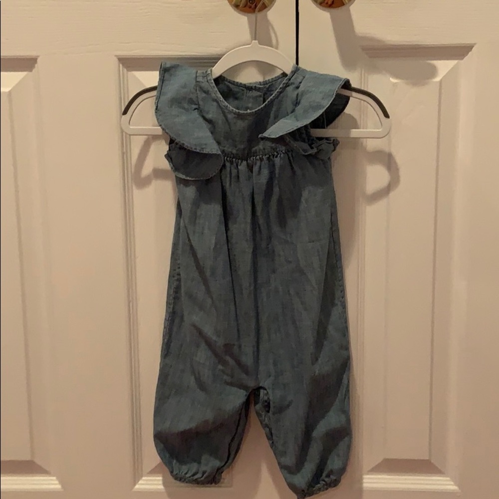 Ralph Lauren Kids Denim Romper